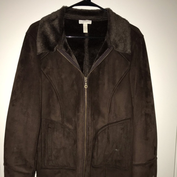 women’s charter club suede jacket coat medium - Picture 1 of 7
